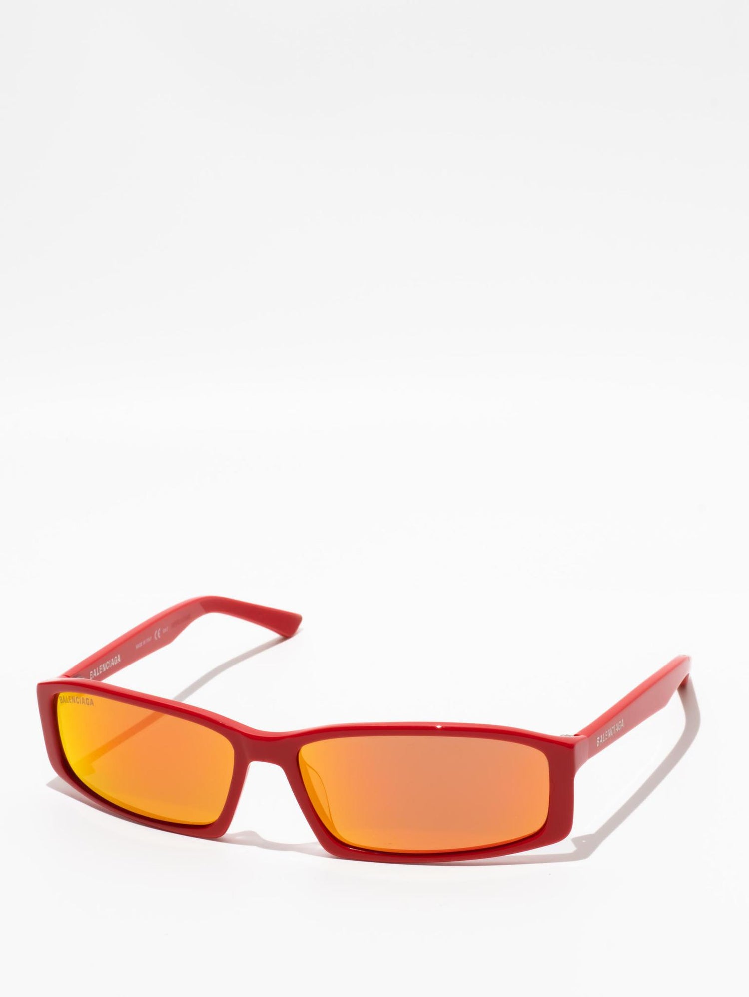 Balenciaga Rectangle Sunglasses Red