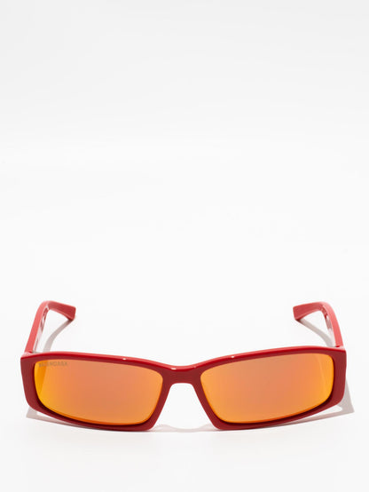 Balenciaga Rectangle Sunglasses Red