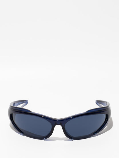 Balenciaga Reerse Xpander 2.0 Rectangle Sunglasses Blue