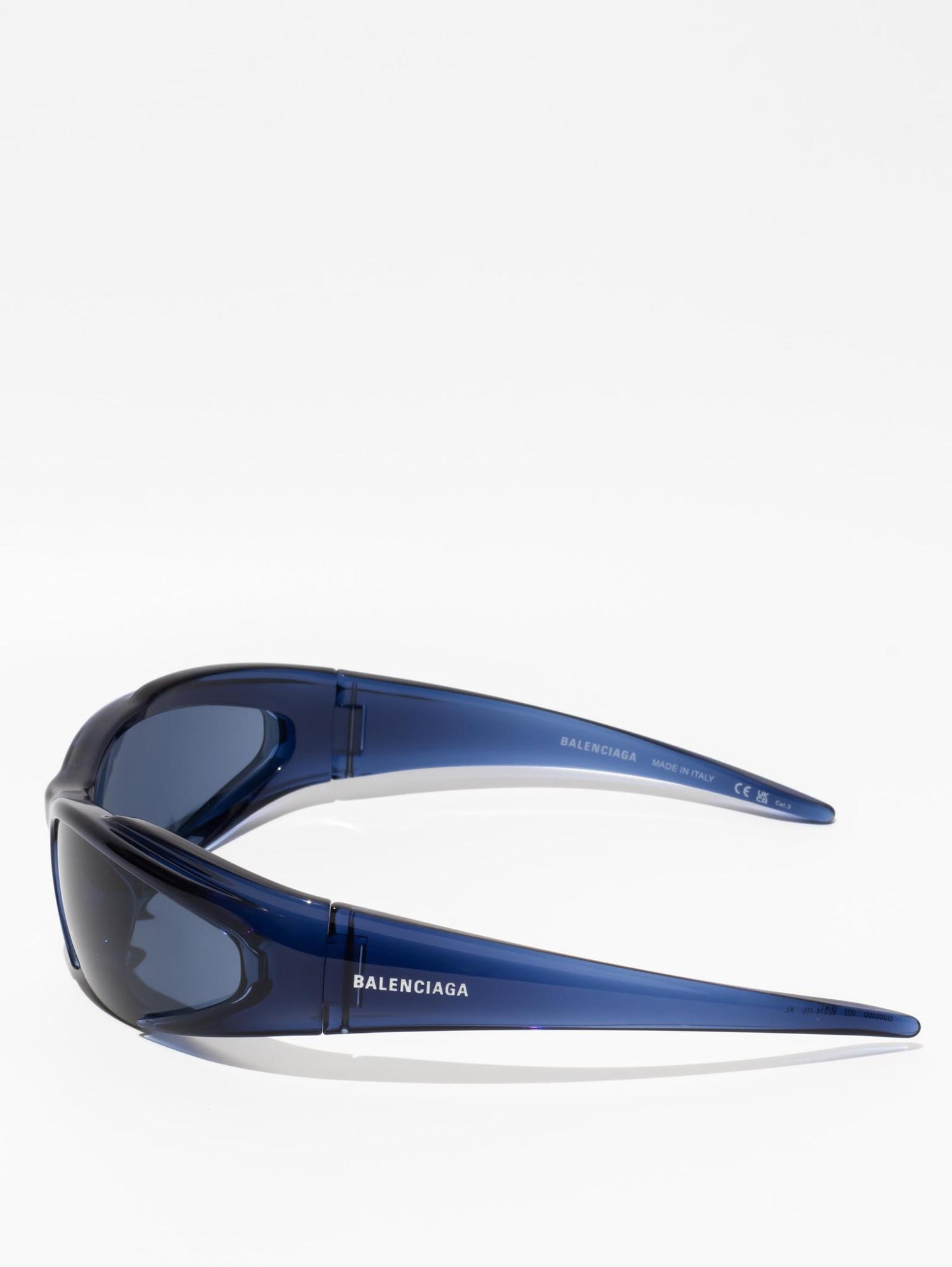 Balenciaga Reverse Xpander 2.0 Rectangle Sunglasses Blue