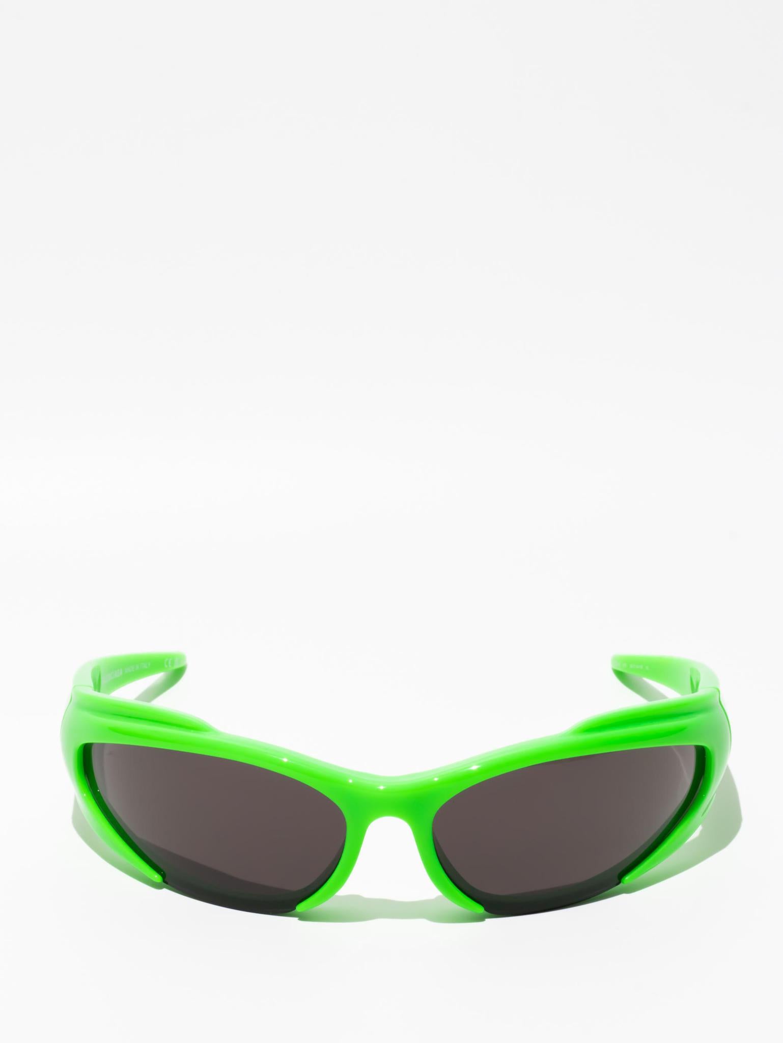 Balenciaga Reverse Xpander 2.0 Rectangle Sunglasses Green