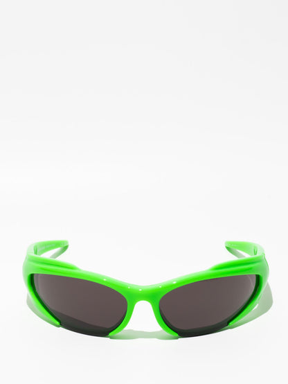 Balenciaga Reverse Xpander 2.0 Rectangle Sunglasses Green