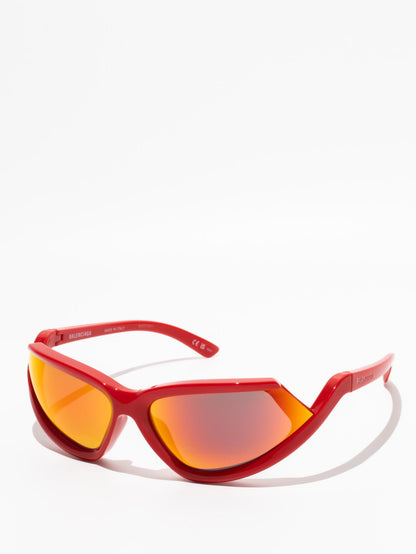 Balenciaga Side Xpander Cat Sunglasses Red