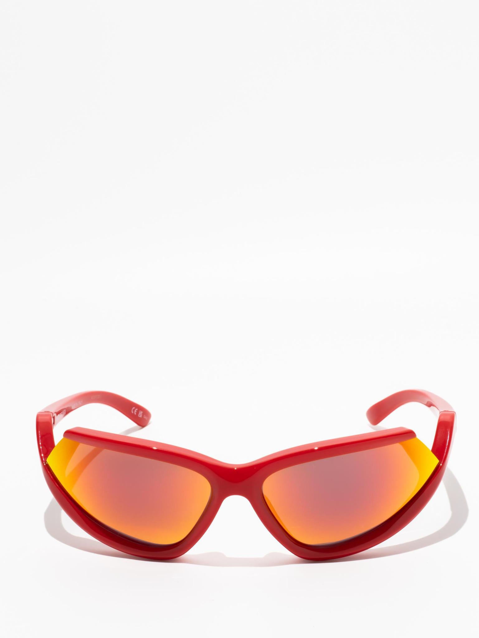 Balenciaga Side Xpander Cat Sunglasses Red