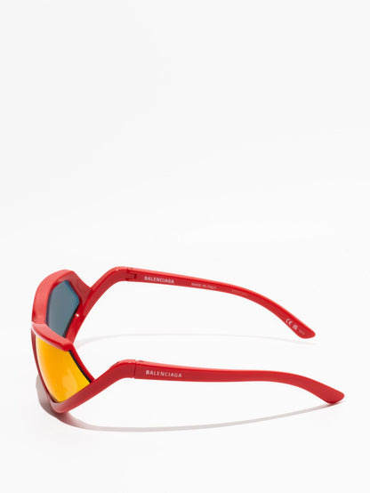 Balenciaga Side Xpander Cat Sunglasses Red 