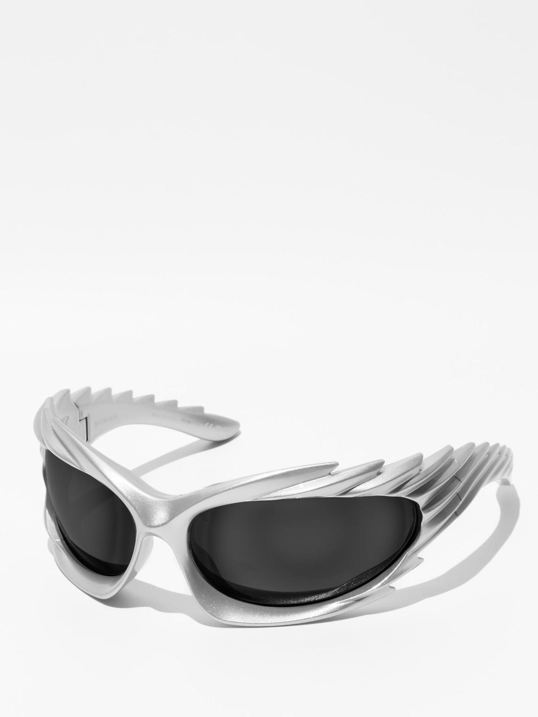 Balenciaga Spike Rectangle Sunglasses Silver