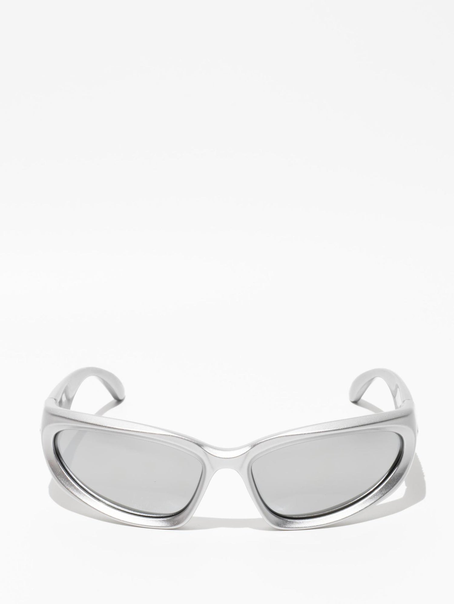 Balenciaga Swift Oval Sunglasses Silver