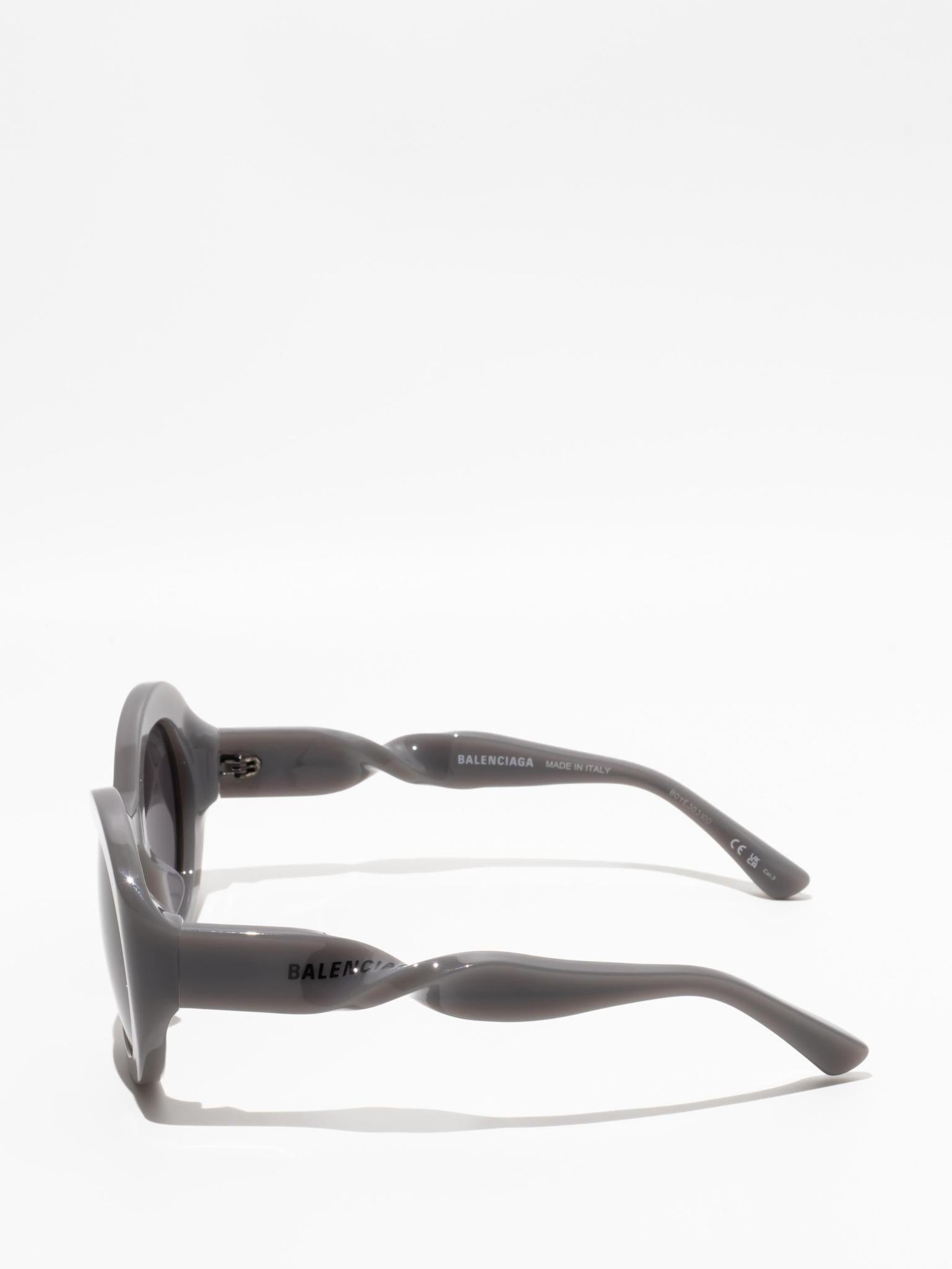 Balenciaga Twist Round Sunglasses Grey