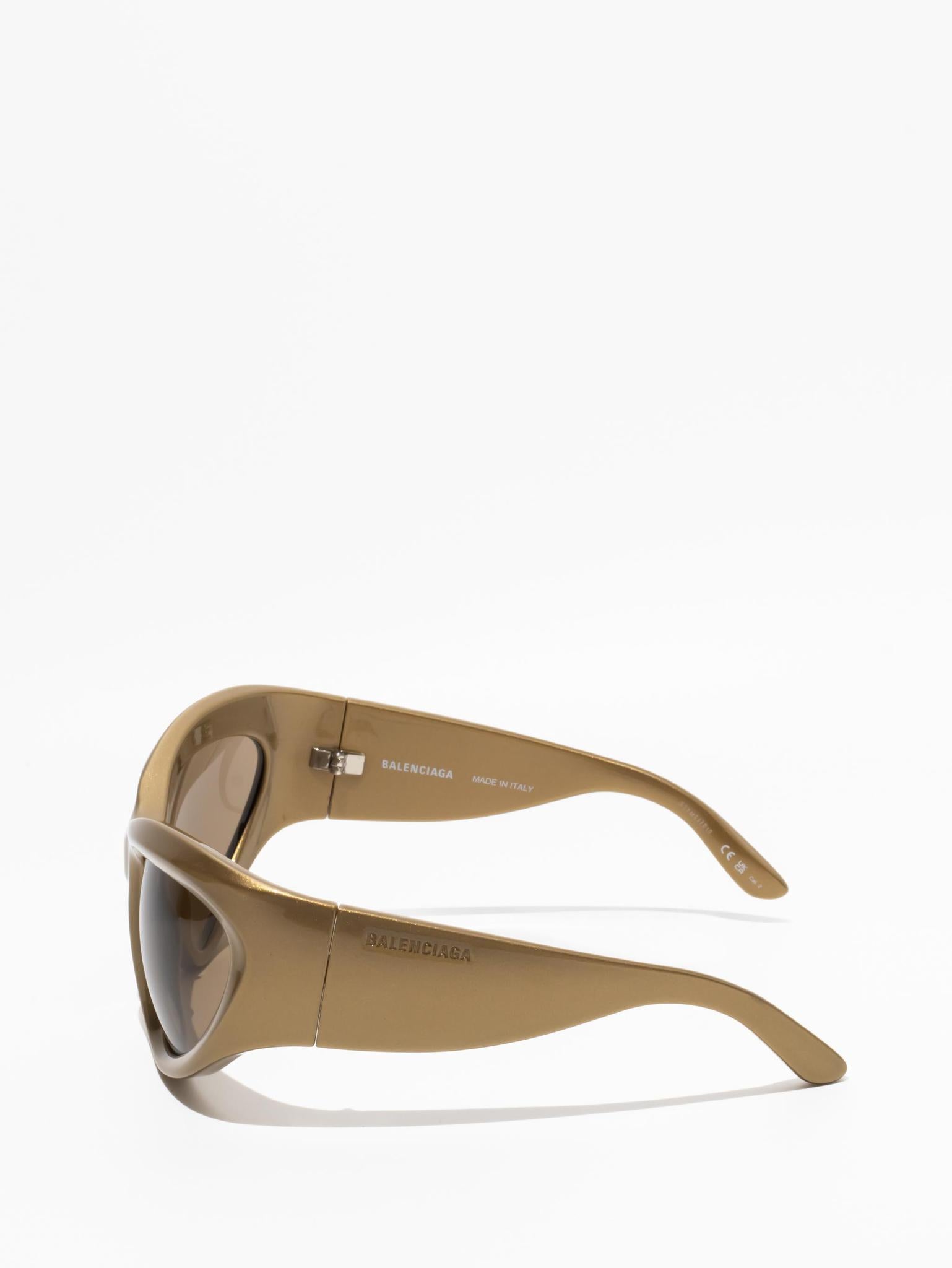 BALENCIAGA | WRAP D-FRAME SUNGLASSES | GOLD | BB0228S 004