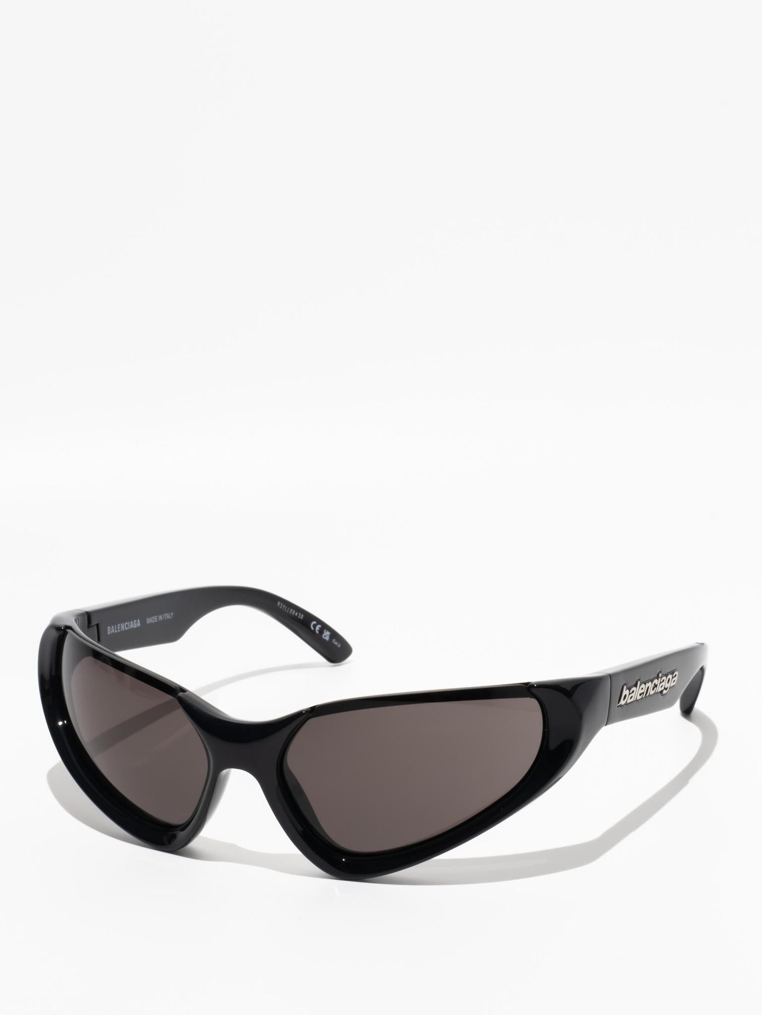 サングラス BALENCIAGA 'Xpander Rect' sunglasses (681941T0007 1000) Balenciaga Xpander BB0202s-001 wrap around black sunglasses