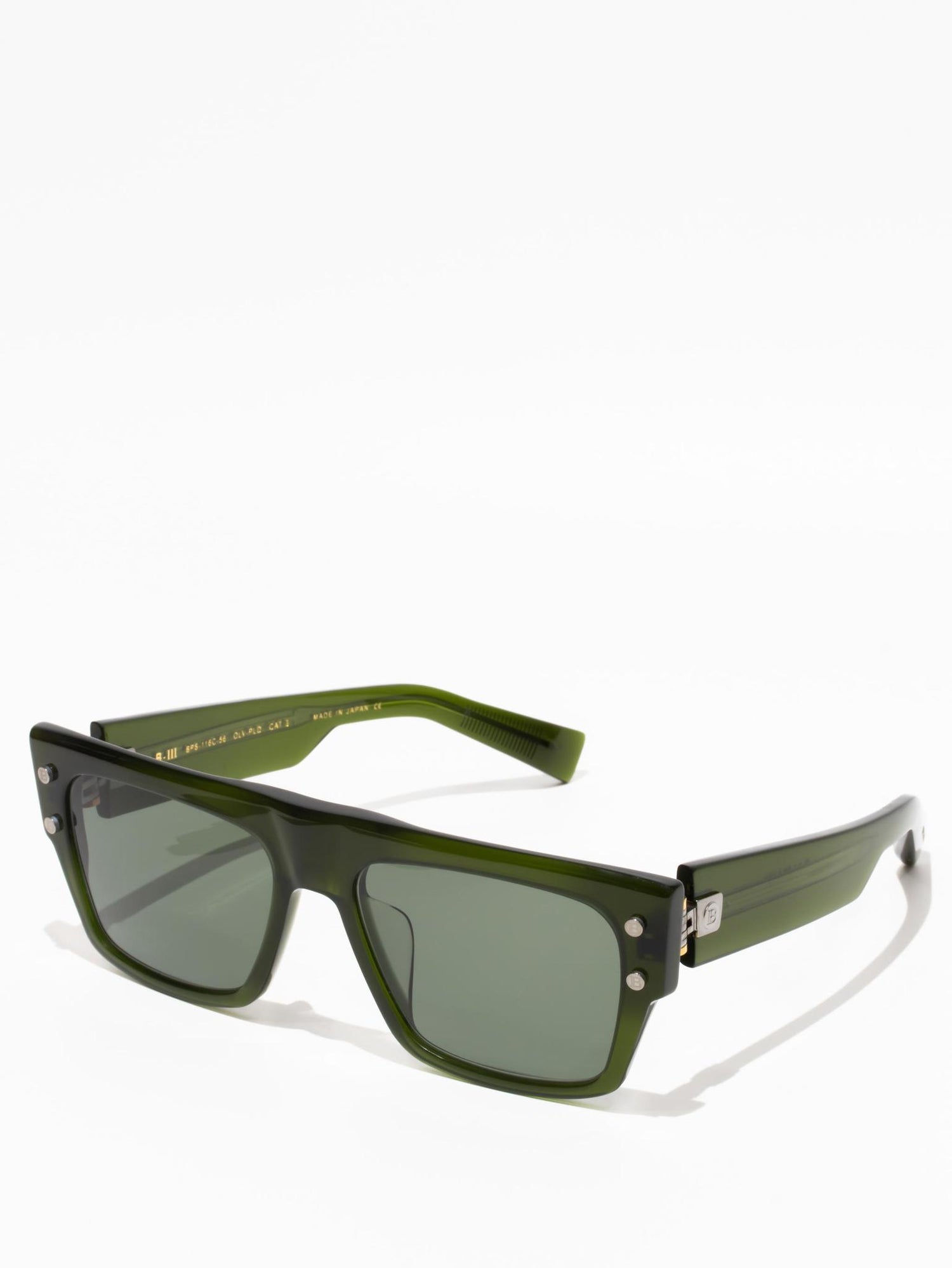 Balmain B-III Sunglasses Olive/Palladium 