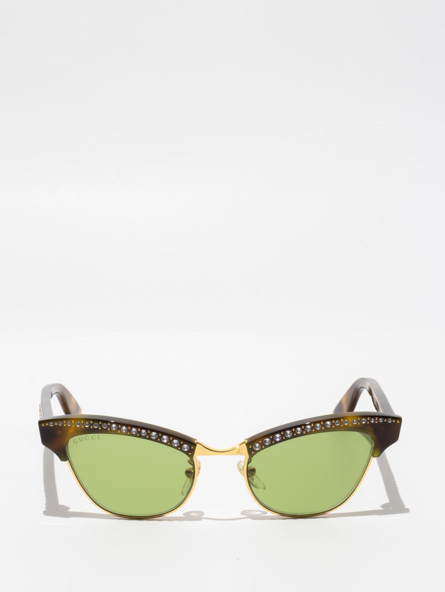 Gucci GG0153S 003 Havana/Green Sunglasses