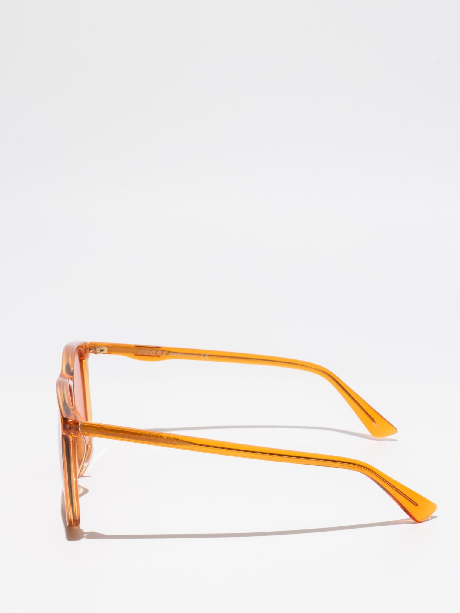 Gucci GG0263S 005 Orange Sunglasses