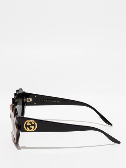 Gucci GG0781S 001 Black/Orange Sunglasses