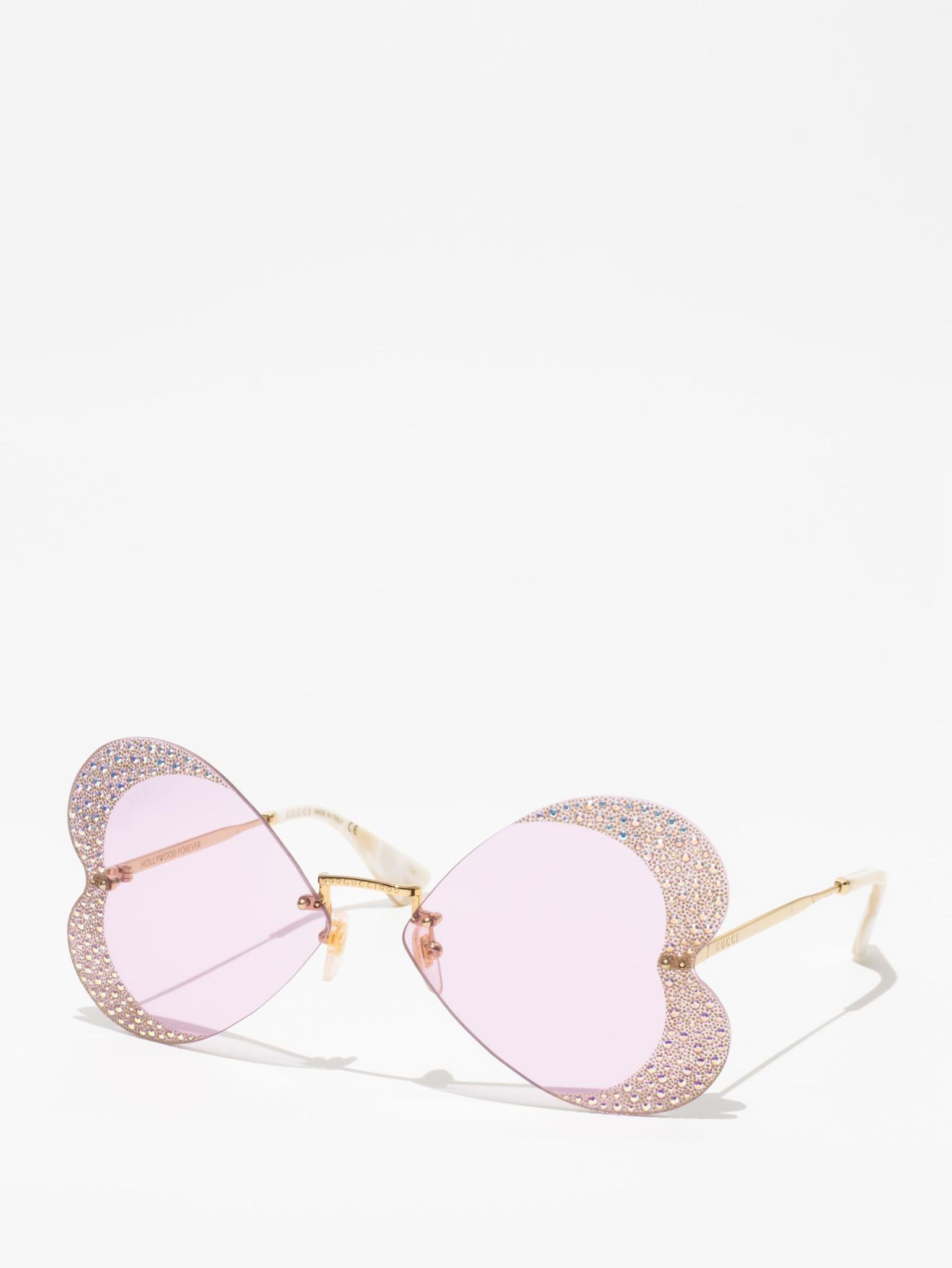 Gucci GG0897S 001 Gold/Pink Hollywood Forever Sunglasses
