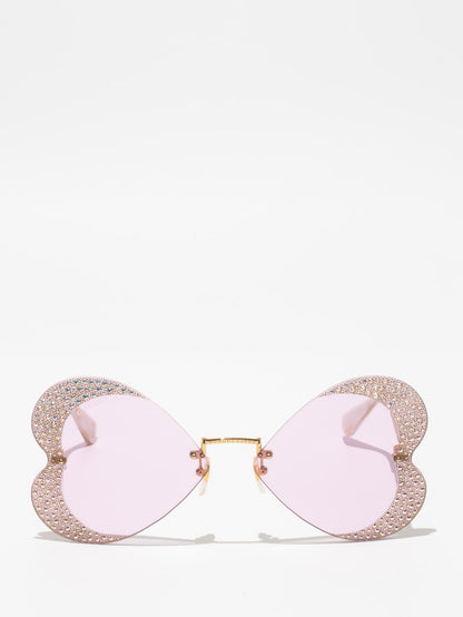 Gucci GG0897S 001 Gold/Pink Hollywood Forever Sunglasses