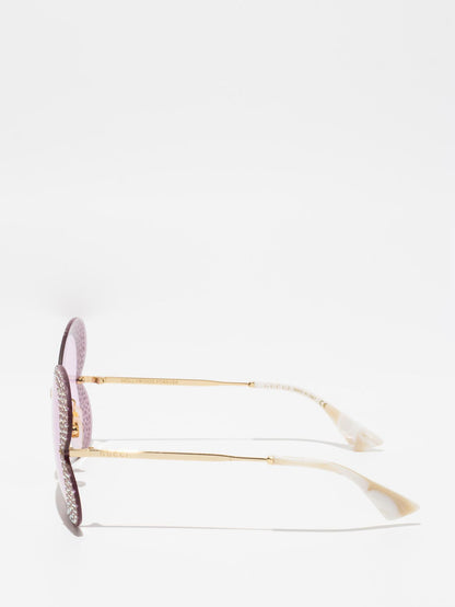 Gucci GG0897S 001 Gold/Pink Hollywood Forever Sunglasses