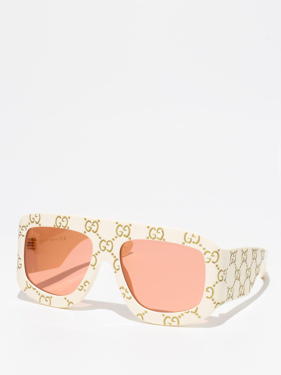 Gucci GG0983S 001  Cream/Pink Sunglasses