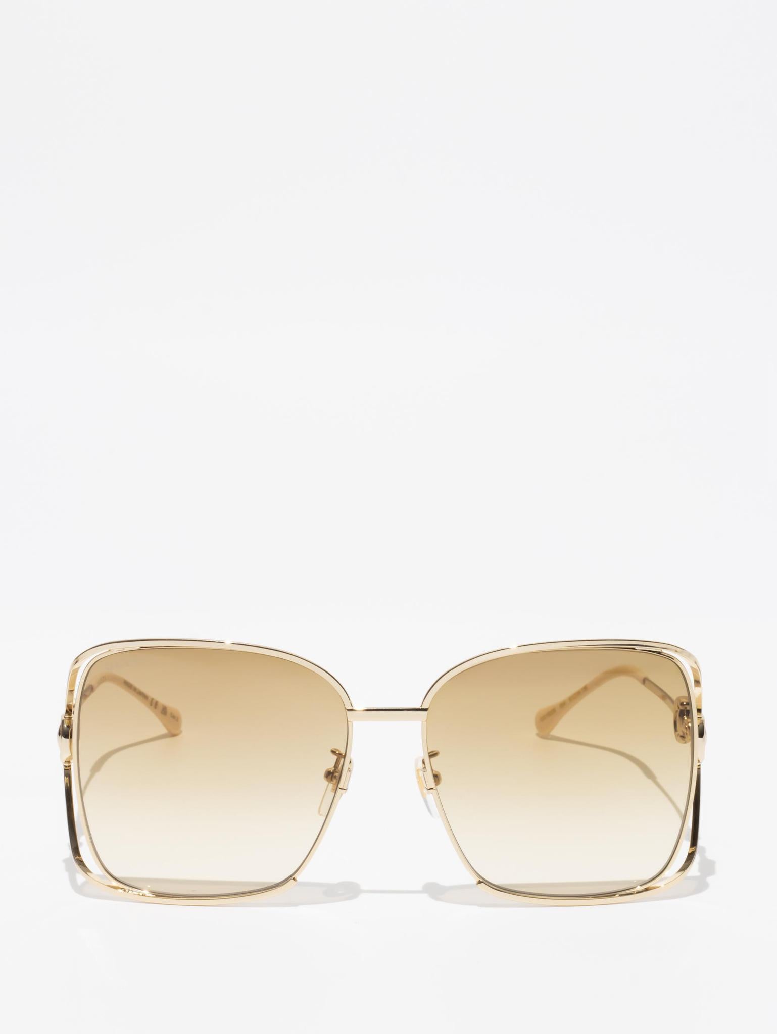 Gucci GG1020S 004 Gold Sunglasses