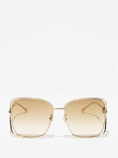 Gucci GG1020S 004 Gold Sunglasses