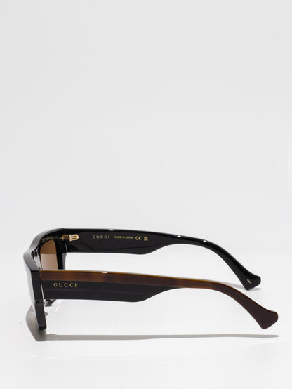 Gucci GG1301S 004 Black/Brown Sunglasses