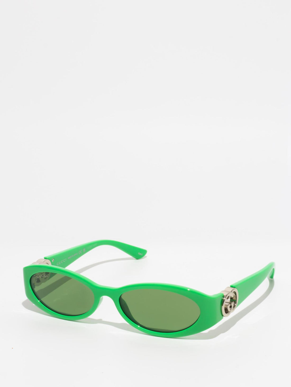 Gucci GG1660S 005 Green/Silver Sunglasses