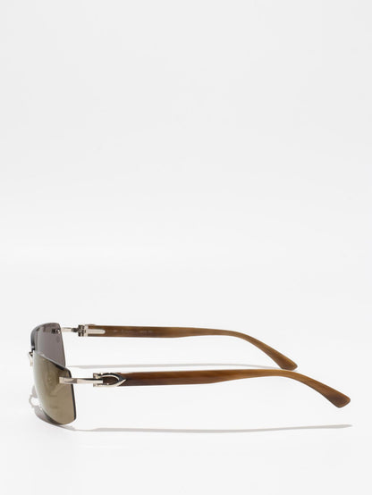 CARTIER | CT0046S 002 | C DÉCOR | BUFFALO HORN SUNGLASSES