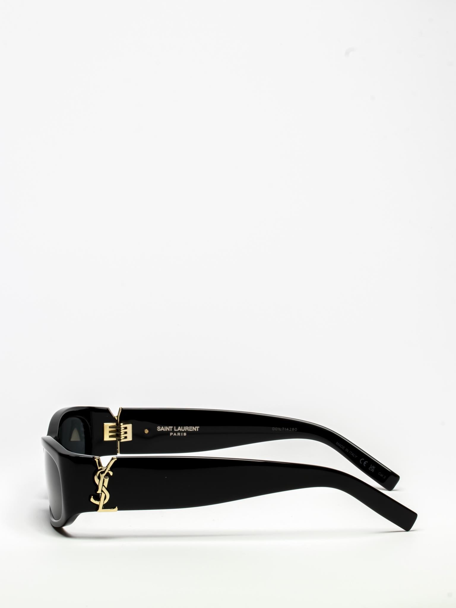 SL M152/F 001 BLACK OVAL SUNGLASSES