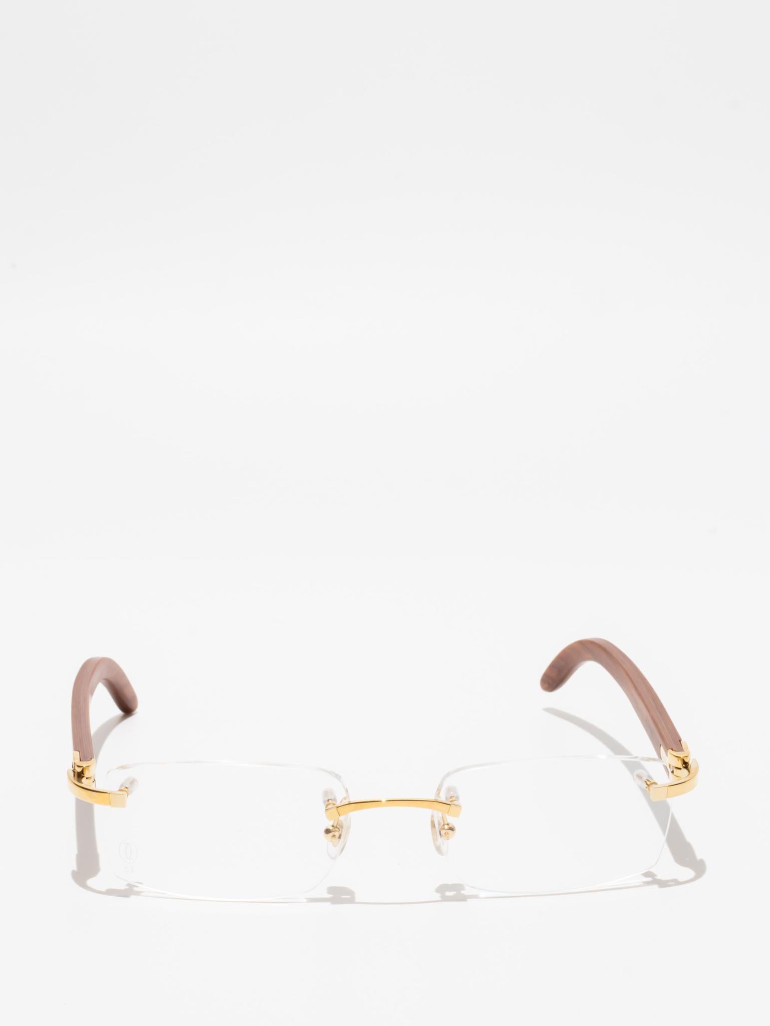 CARTIER | CT0052O 008 | C DÉCOR | WOOD EYEGLASSES