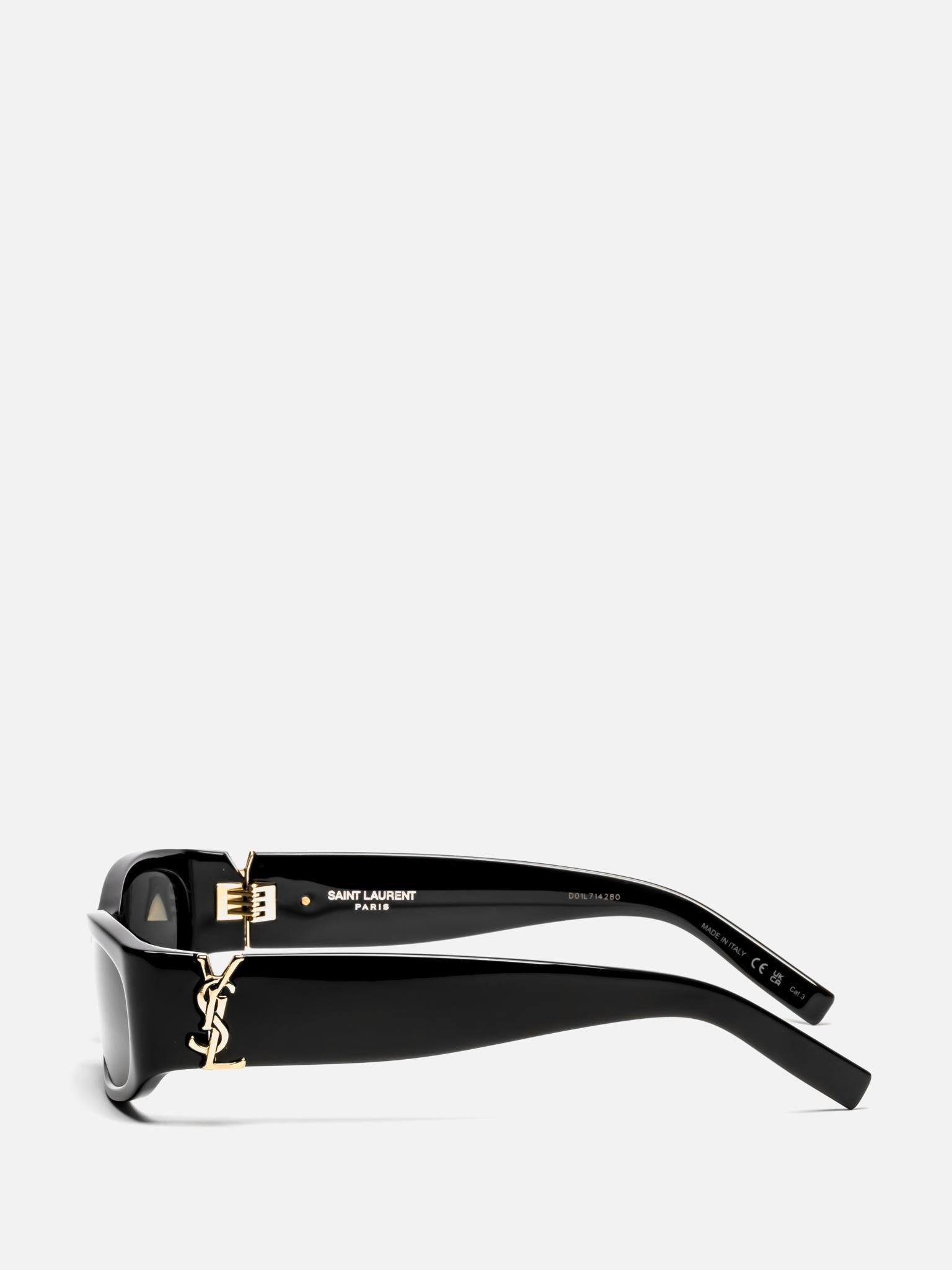 SL M152 001 BLACK OVAL SUNGLASSSES