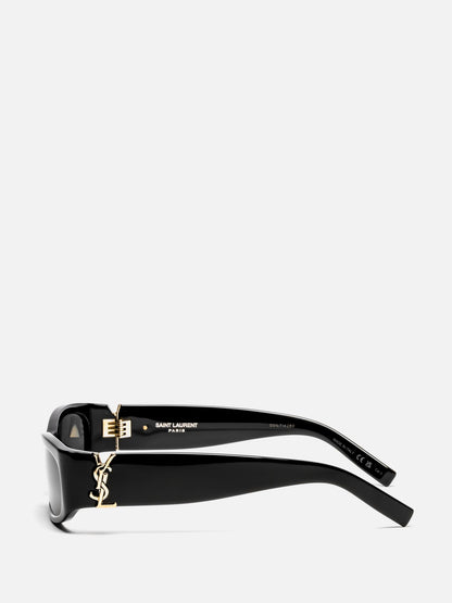 SL M152 001 BLACK OVAL SUNGLASSSES