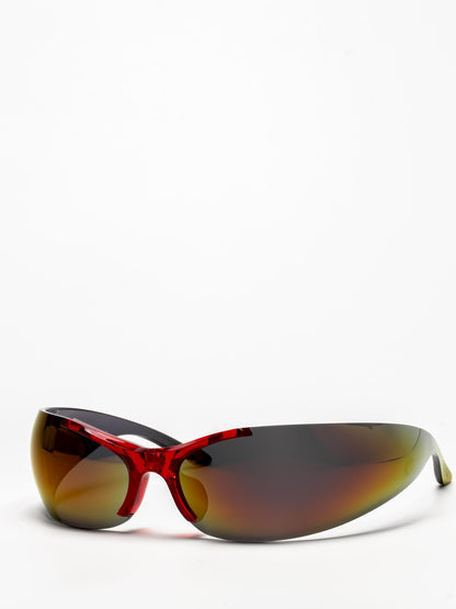 BB0454S 004 RED WRAP SUNGLASSES