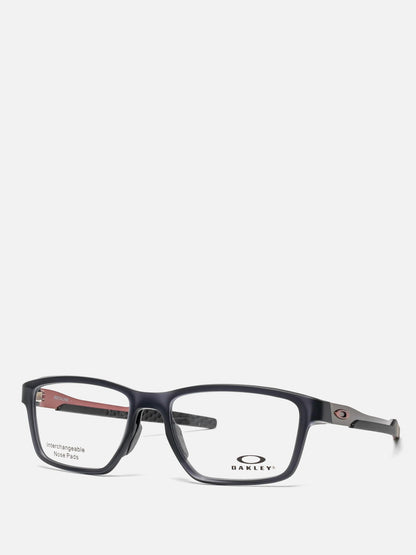 METALINK SATIN GREY SMOKE OVAL EYEGLASSES