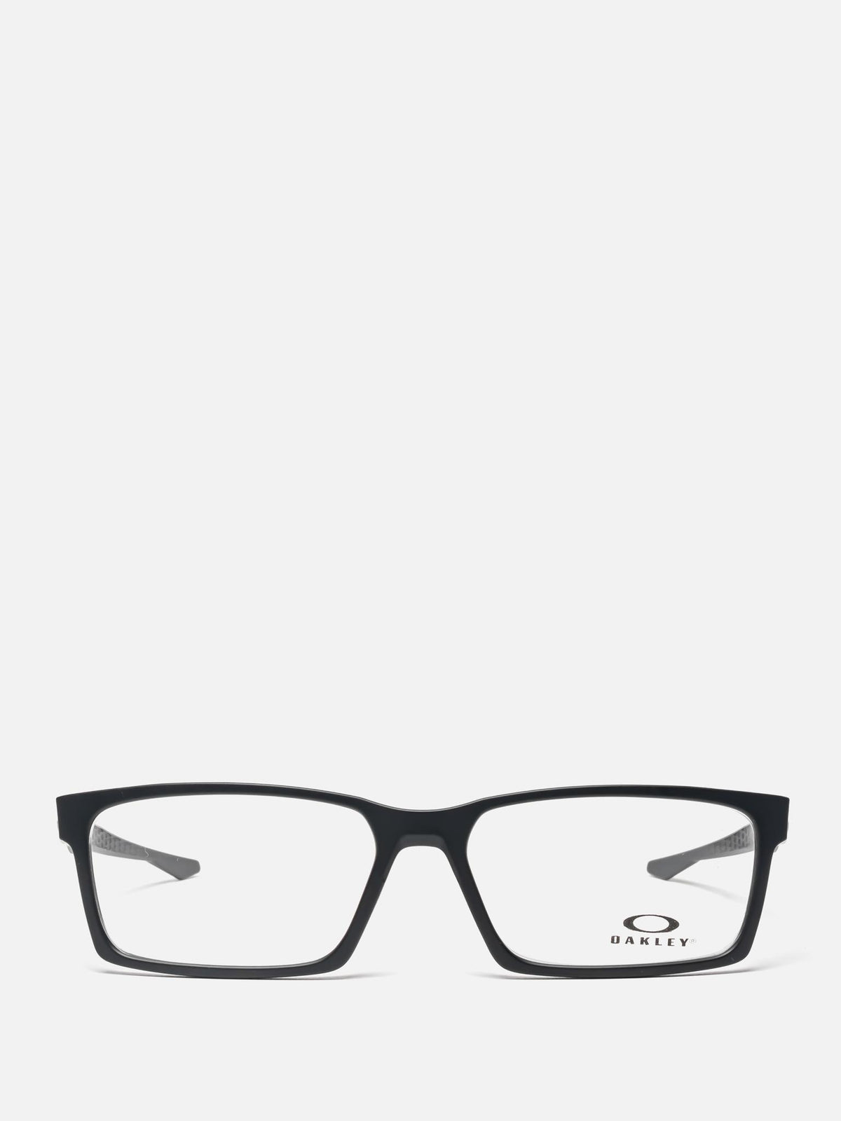 OVERHEAD SATIN BLACK RECTANGULAR EYEGLASSES