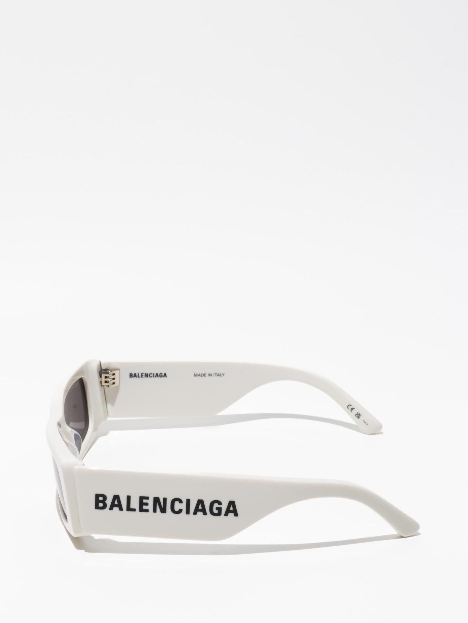 BALENCIAGA | MAX RECTANGLE SUNGLASSES | WHITE | BB0260S 003