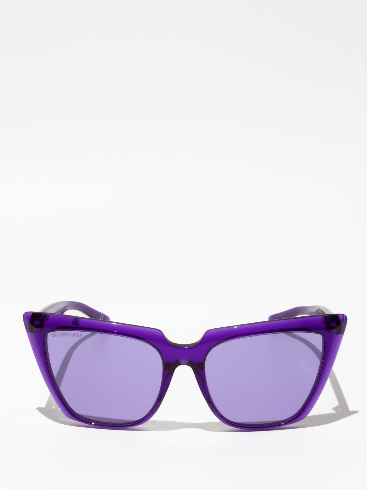 BALENCIAGA | SQUARE CAT SUNGLASSES | VIOLET | BB0046S 003