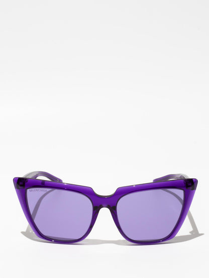 BALENCIAGA | SQUARE CAT SUNGLASSES | VIOLET | BB0046S 003