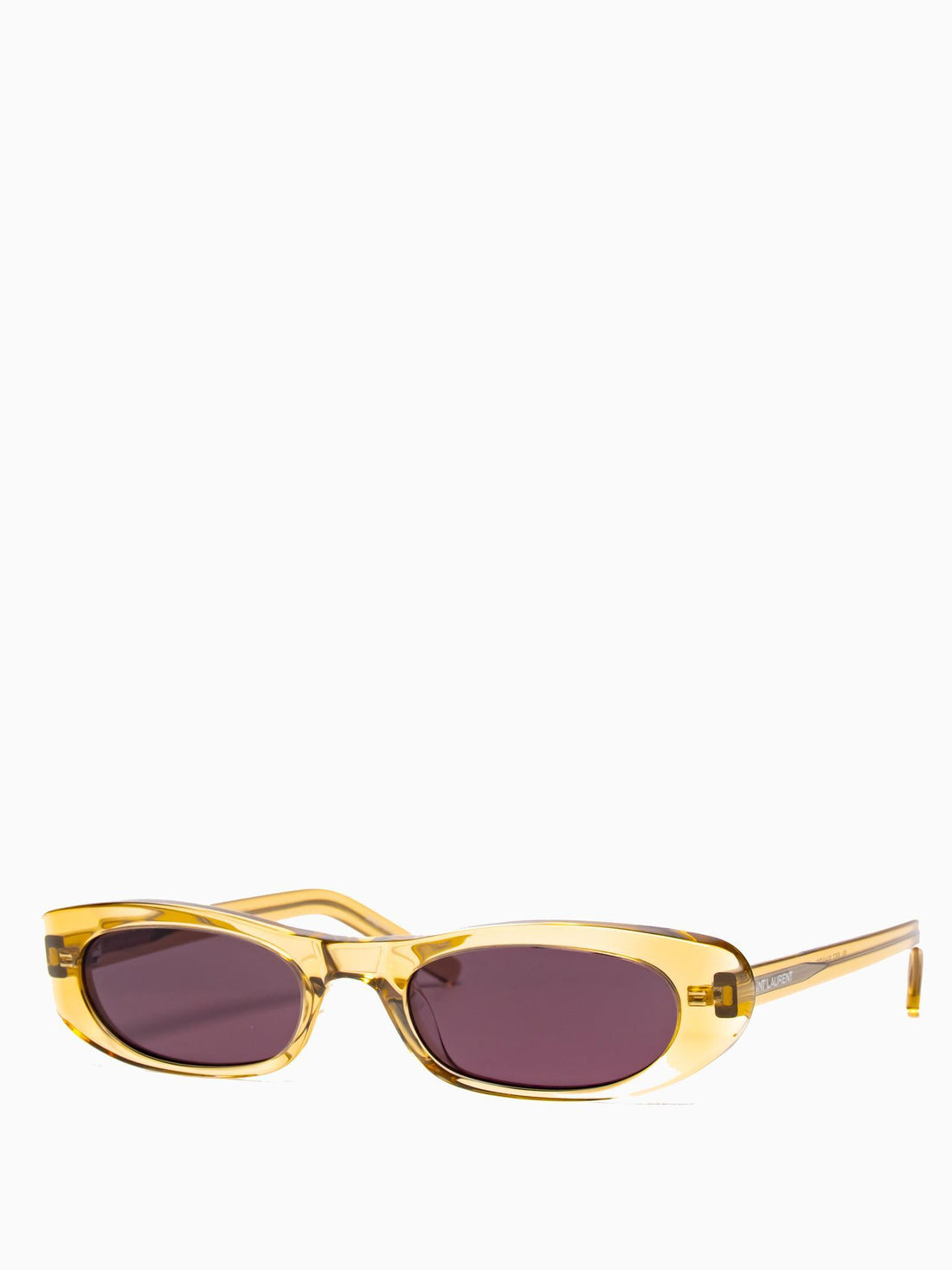 SL 557 007 TRANSLUCENT YELLOW OVAL SUNGLASSES