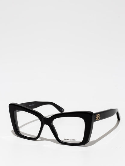 BALENCIAGA | BB0297O 001 | SQUARE CAT EYEGLASSES | BLACK