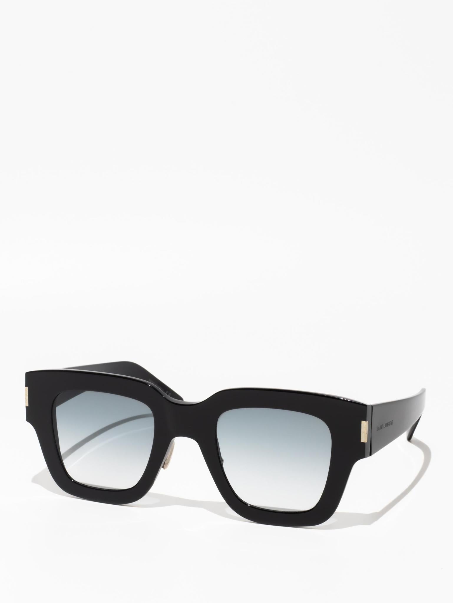 SAINT LAURENT | SL 184/F Slim 001 | BLACK | SQUARE SUNGLASSES