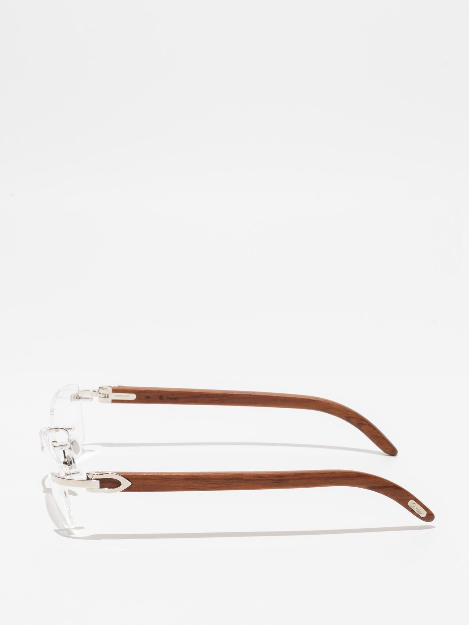 CARTIER | CT0052O 009 | C DÉCOR | WOOD EYEGLASSES