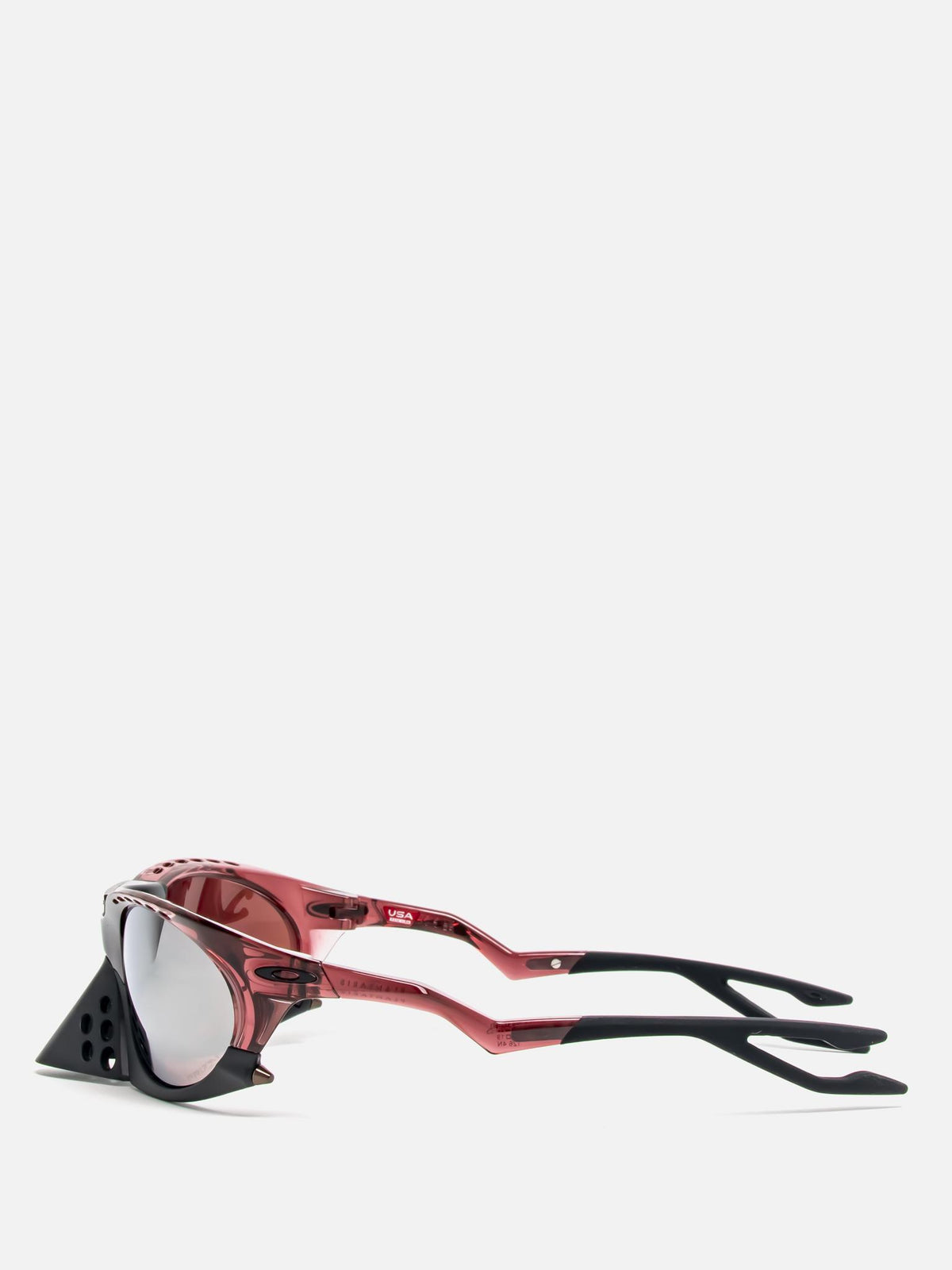 PLANTARIS TRANSLUCENT IRON RED OVAL SUNGLASSES
