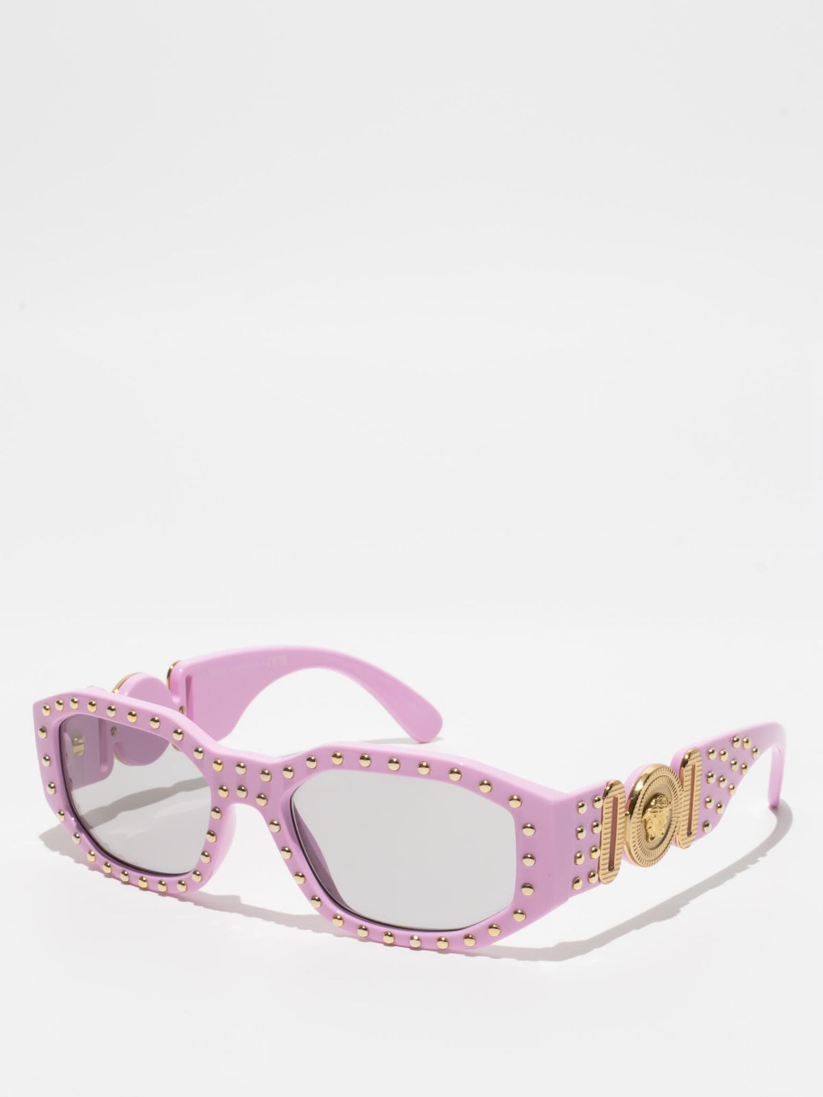 NEW VERSACE MEDUSA BIGGIE MASK SUNGLASSES Rose Gold White Logo Shield Shades Versace - Medusa Biggie Sunglasses – FUTURE RFRNCE main image 3