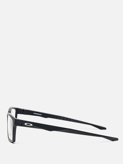 OVERHEAD SATIN BLACK RECTANGULAR EYEGLASSES