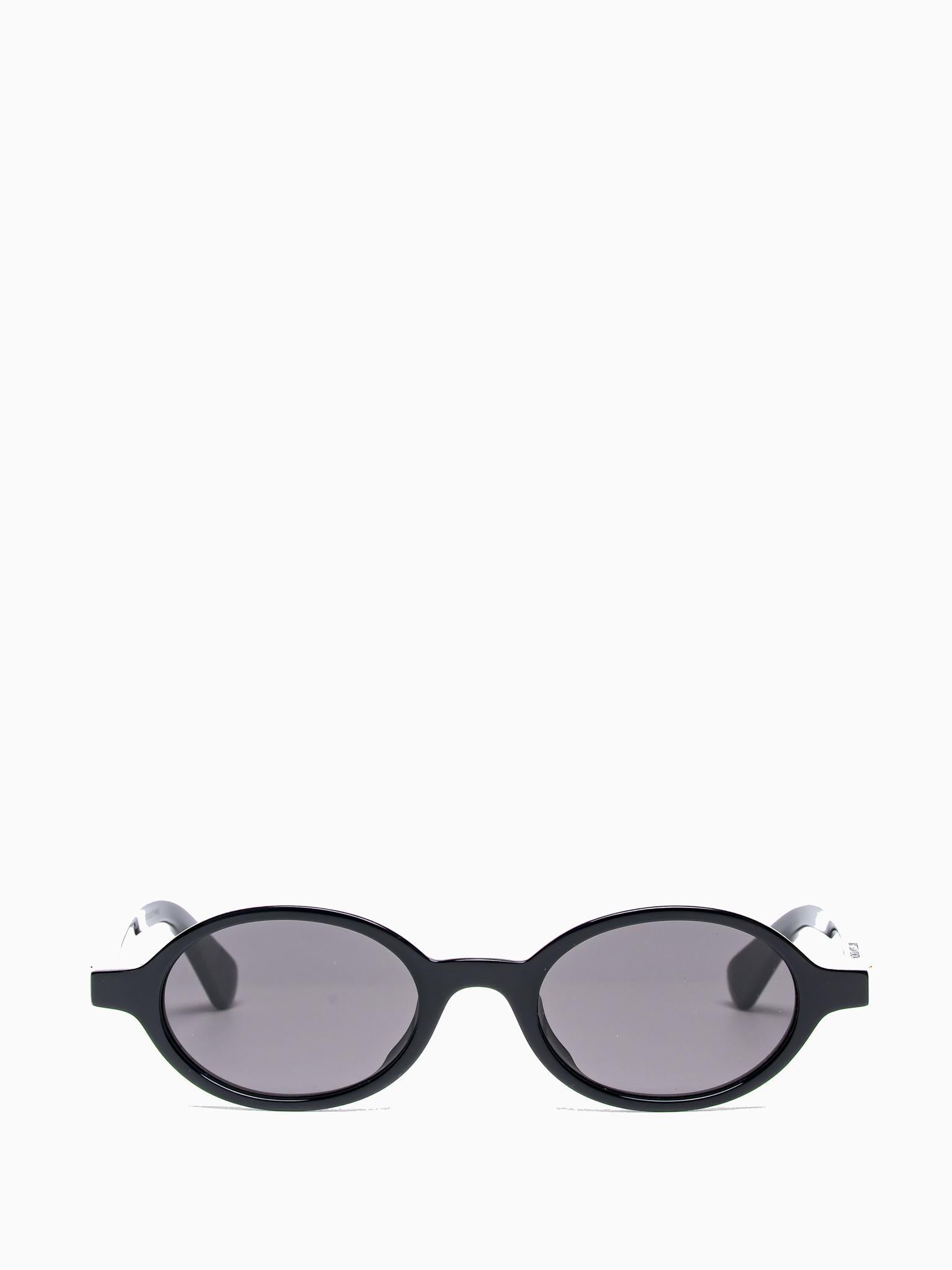 BV1388S 001 BLACK OVAL SUNGLASSES