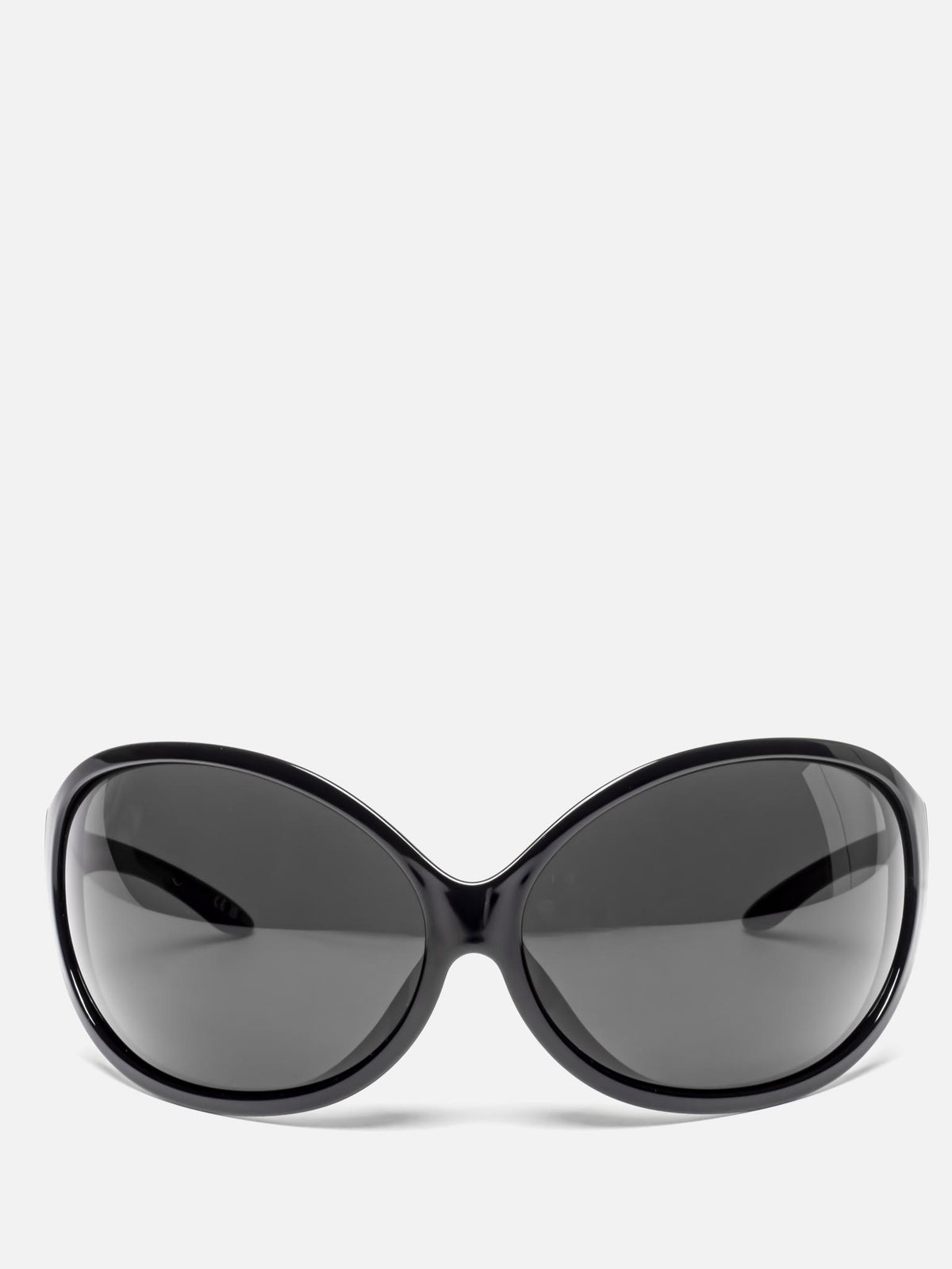BB0502S 001 BLACK OVAL WRAP SUNGLASSES