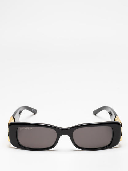 BALENCIAGA | DYNASTY RECTANGLE SUNGLASSES | BLACK | BB0096S 001