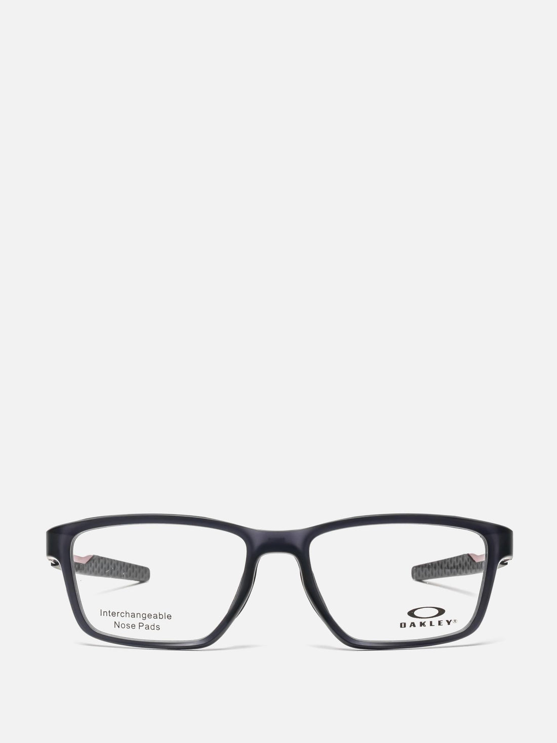 METALINK SATIN GREY SMOKE OVAL EYEGLASSES