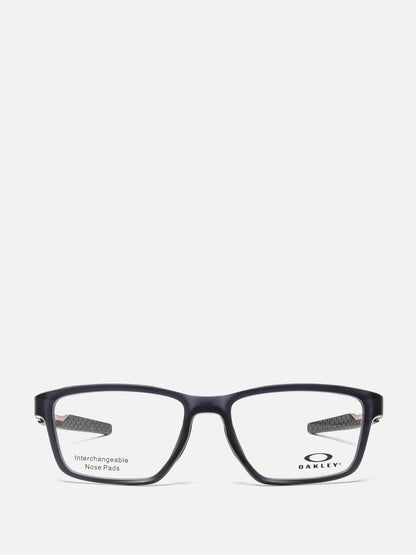 METALINK SATIN GREY SMOKE OVAL EYEGLASSES