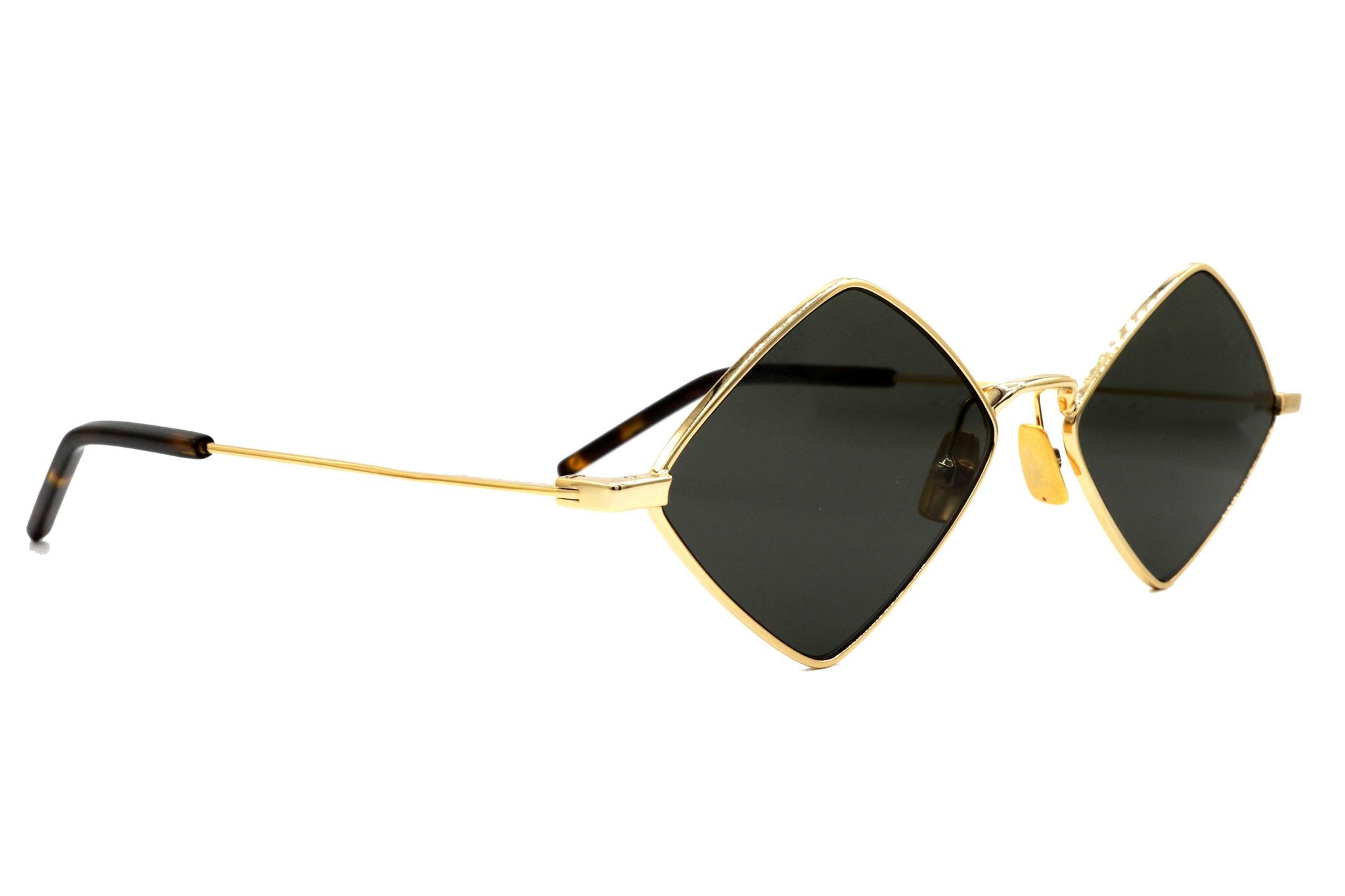 Saint Laurent SL 302 Lisa 004 Shiny Light Gold Sunglasses